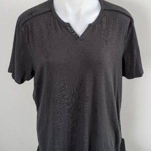 Mens INC t shirt with faux leather detail - XL